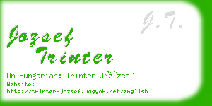 jozsef trinter business card